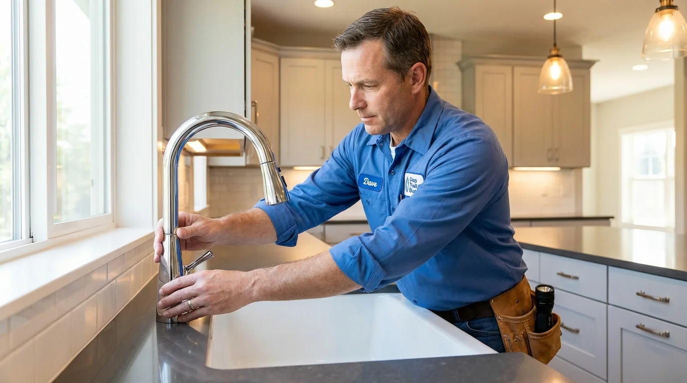 Kitchen faucet installation by Johns Plumbing LLC in DeSoto