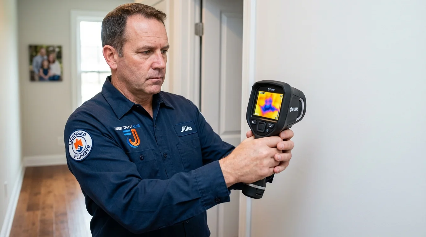 Thermal imaging leak detection by Johns Plumbing LLC in DeSoto